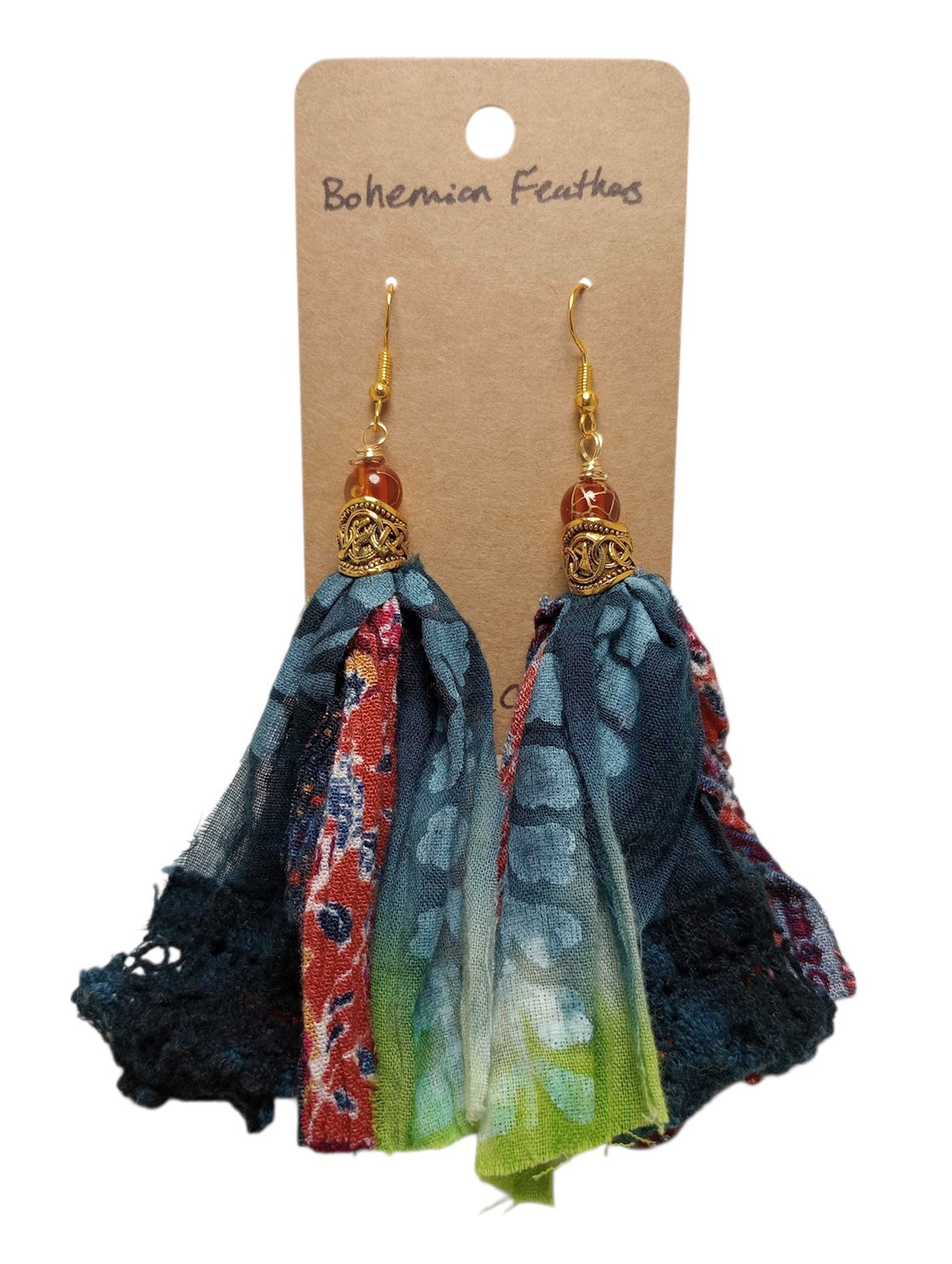 Boho Style Earrings - Floral Print