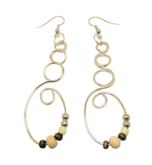 Ocean Waves - Dangle - Bottom Loop Earrings