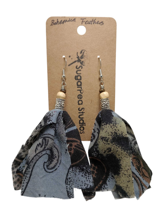 Boho Style Earrings - Floral Print